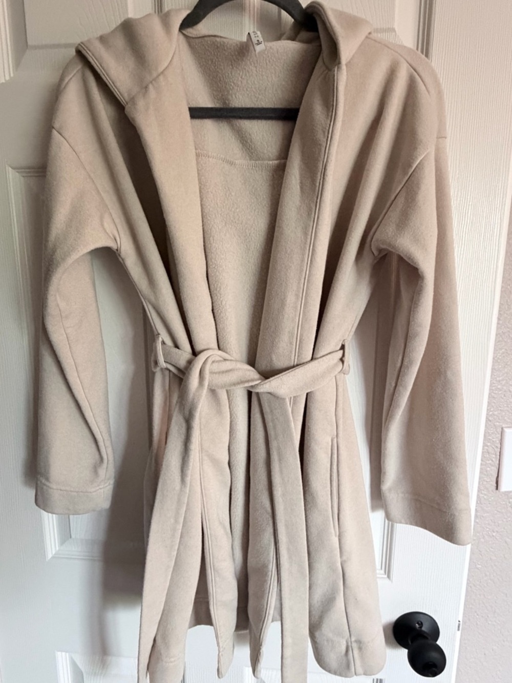 Z Supply Cream Hooded Fleece Wrap